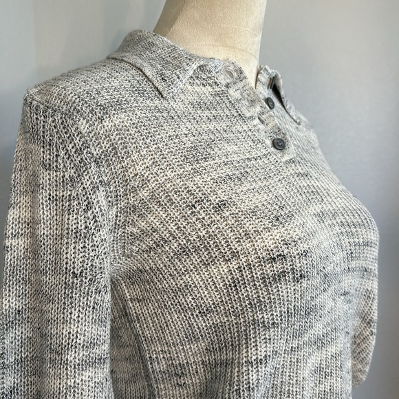 American Eagle Heather Gray Polo Knit Sweater Size Small NWOT - Picture 4 of 9